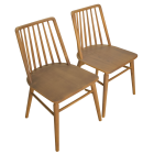 Chaise en Mindi Gris Lin COUNTRY - LOT DE 2