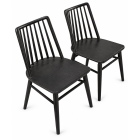 Chaise en Mindi Carbone COUNTRY - LOT DE 2