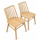 Chaises en mindi brut COUNTRY - LOT DE 2