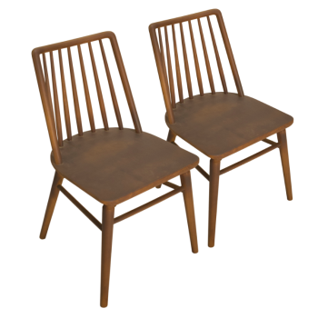 Chaise en Mindi Chocolat Caramel Country - LOT DE 2