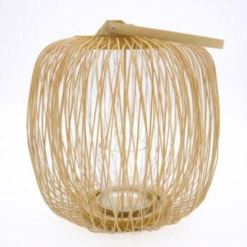 Lot de 2 lanternes en Bambou tressé à la main M - HILO