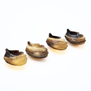Lot de 4 coupelles feuille SMALL en sabot naturel 8x5cm