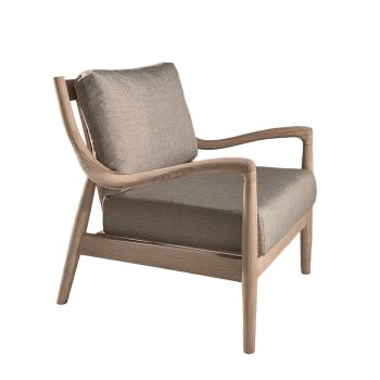 Fauteuil PHILADELPHIE en mindi vernis naturel 