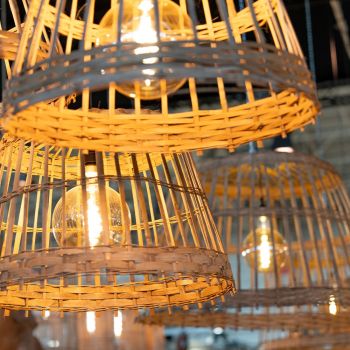 Suspension en bambou tressé - BAMBOU Large