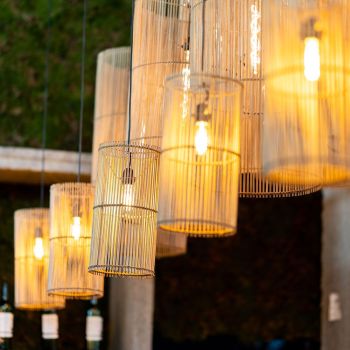 Suspension en rotin tressé - TUBE Medium