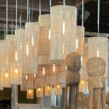 Suspension en rotin tressé - TUBE X-Large