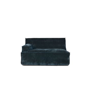 Canapé modulaire Velours LETI - 1,5 place avec accoudoir