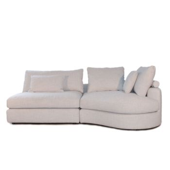Canapé modulaire Milano - Composition 1,5 place XL et Ile accoudoir droite