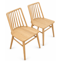 Chaises en mindi brut COUNTRY - LOT DE 2