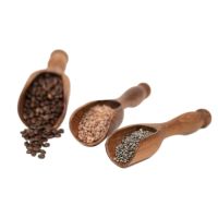 Set de 3 Pelles à lentilles en teck naturel - 18/21/25cm